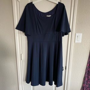 GRACE KARIN Short Ruffle Sleeve Flared A-line Wrap Cocktail Dress